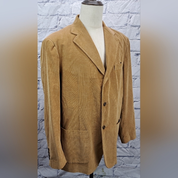 Eddie Bauer Men's Corduroy Jacket Blazer Golden Country Large Fits like XL 46R - Picture 12 of 16